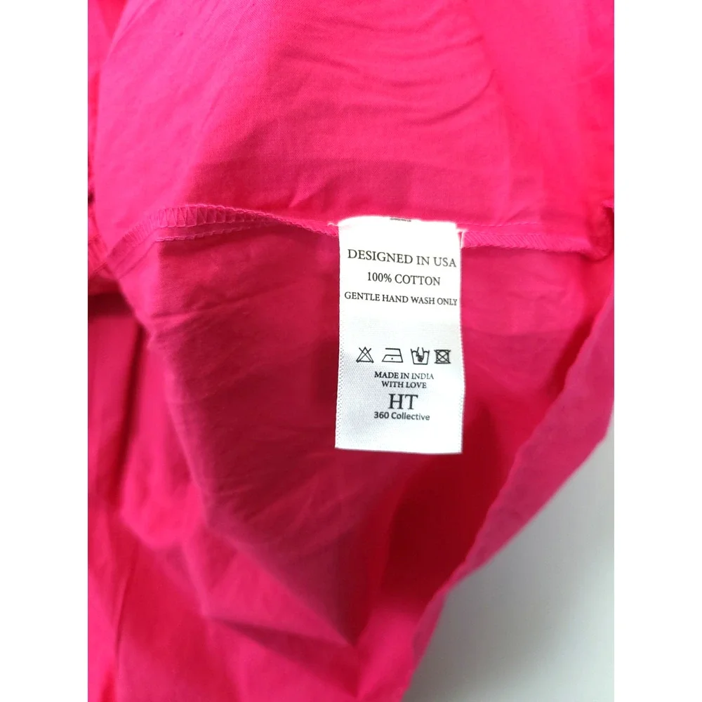 Short Layered Skirt Smocked Pleated Pull On Women XS Fuchsia Preppy Beachy‎